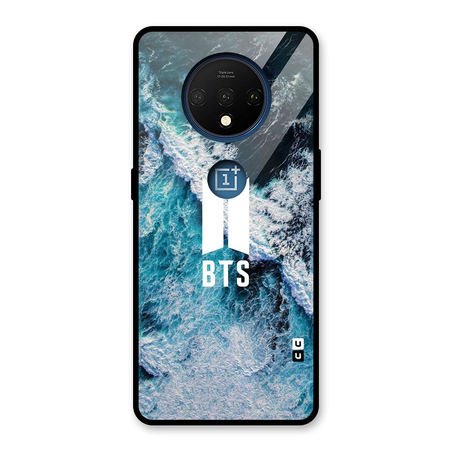 BTS Ocean Waves Glass Back Case for OnePlus 7T