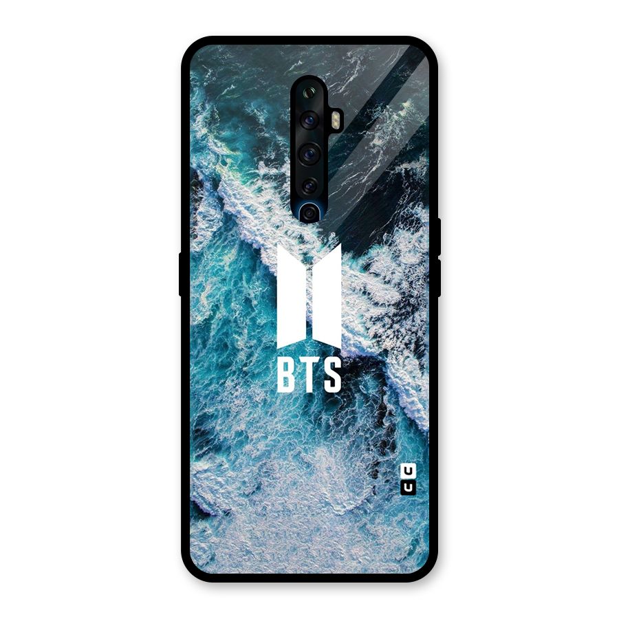 BTS Ocean Waves Glass Back Case for Oppo Reno2 Z