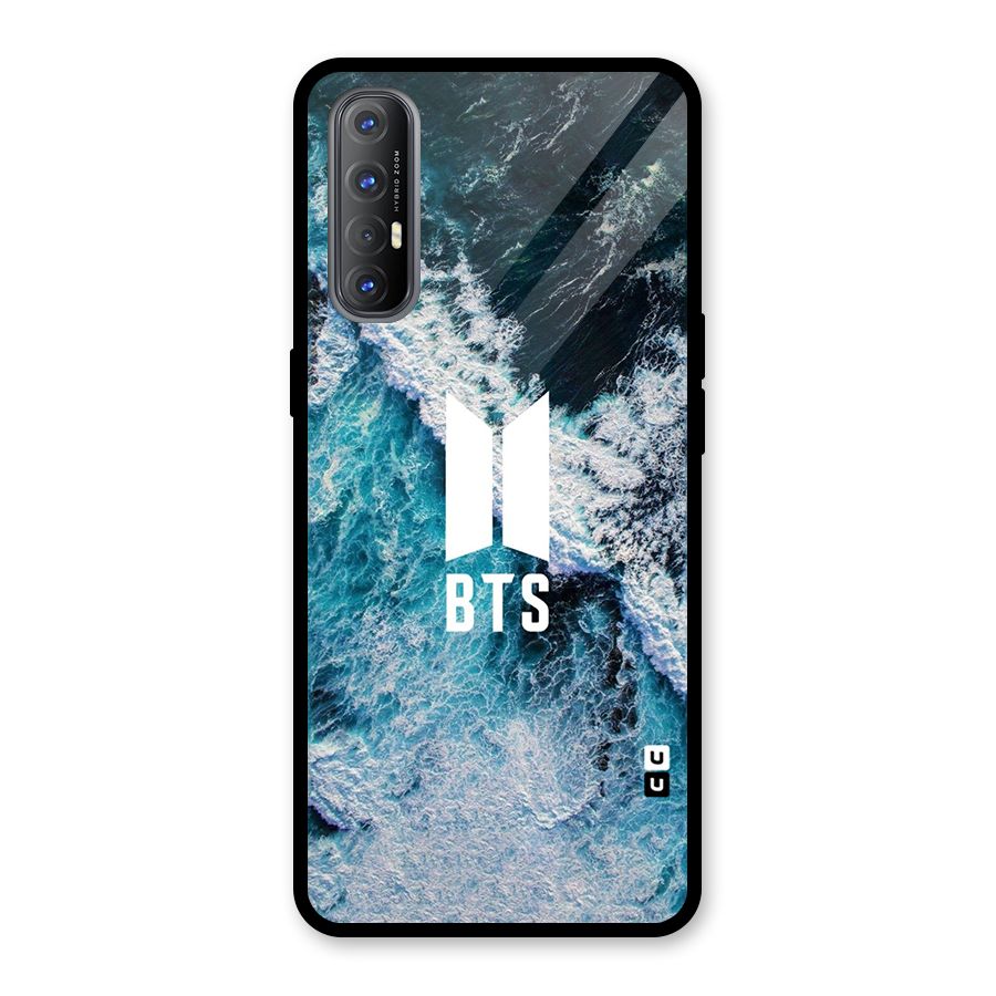 BTS Ocean Waves Glass Back Case for Oppo Reno3 Pro