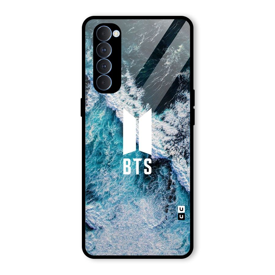 BTS Ocean Waves Glass Back Case for Oppo Reno4 Pro