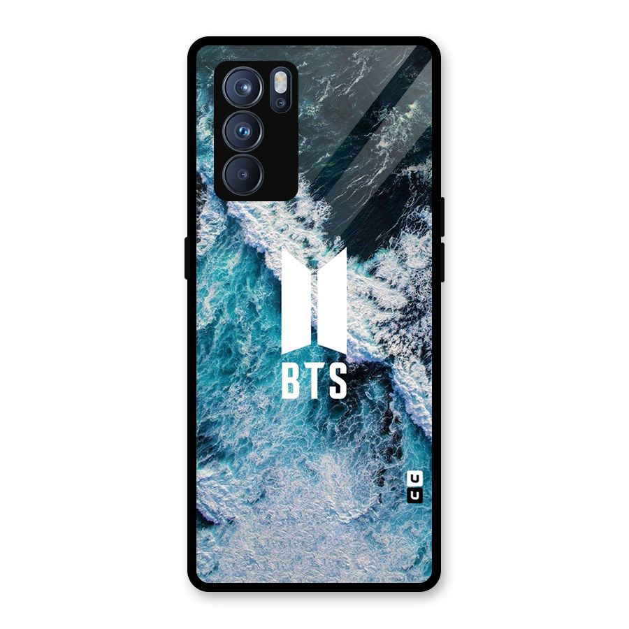 BTS Ocean Waves Glass Back Case for Oppo Reno6 Pro 5G