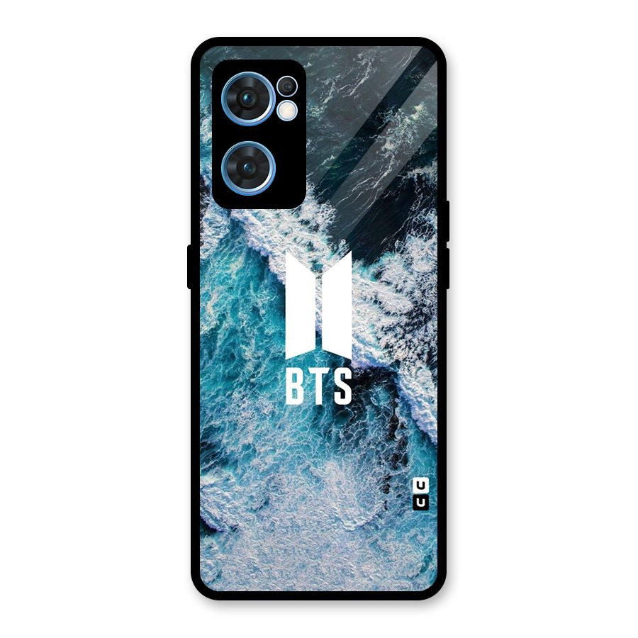 BTS Ocean Waves Glass Back Case for Oppo Reno7 5G