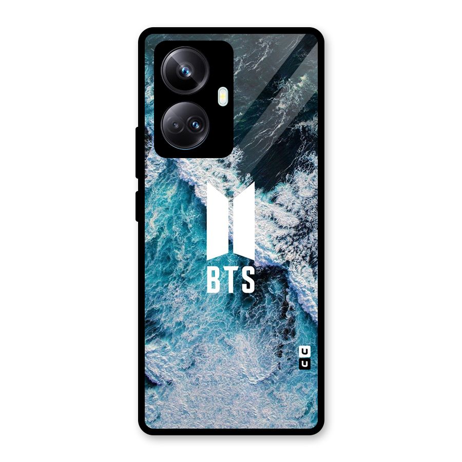BTS Ocean Waves Glass Back Case for Realme 10 Pro Plus