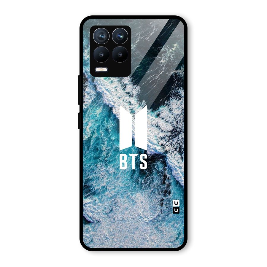 BTS Ocean Waves Glass Back Case for Realme 8 Pro