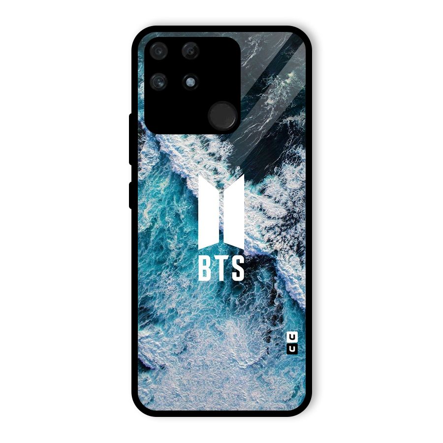 BTS Ocean Waves Glass Back Case for Realme Narzo 50A