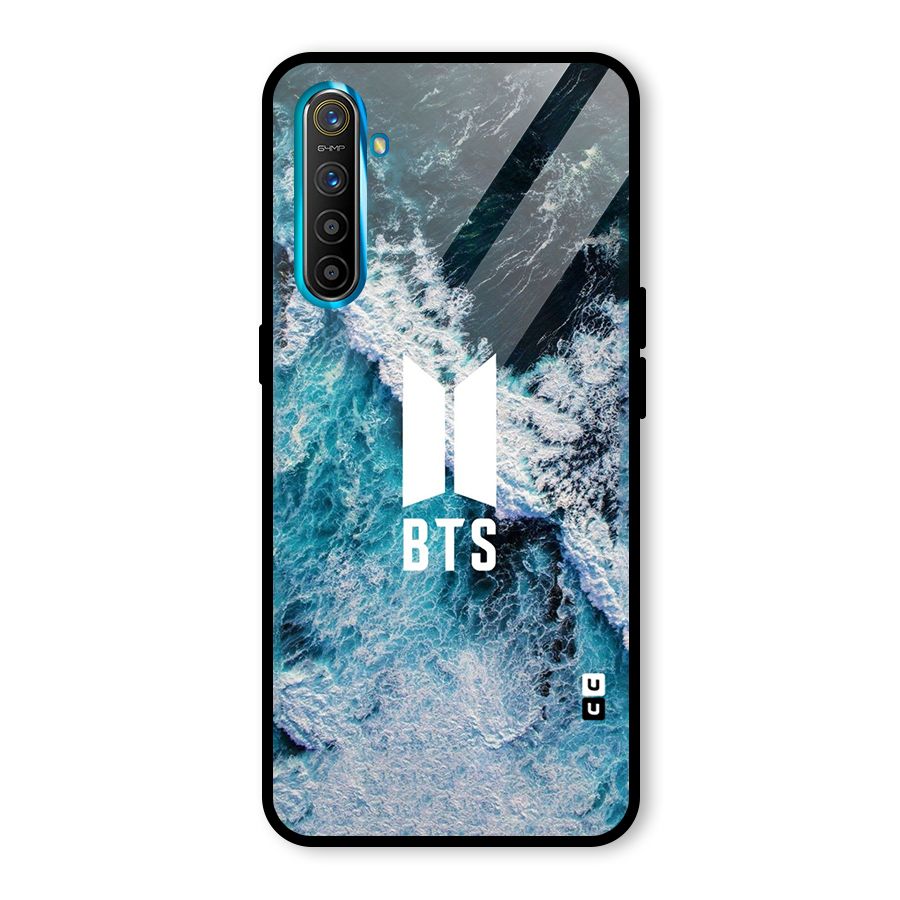 BTS Ocean Waves Glass Back Case for Realme X2