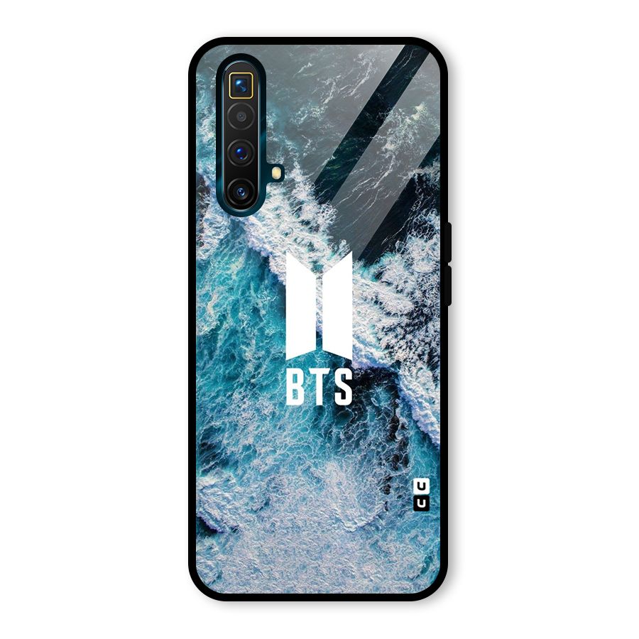 BTS Ocean Waves Glass Back Case for Realme X3