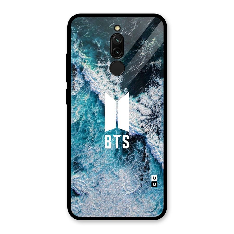 BTS Ocean Waves Glass Back Case for Redmi 8