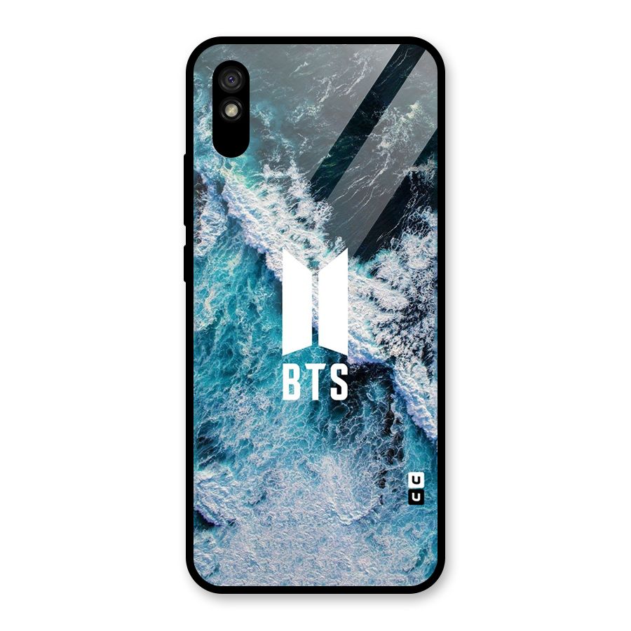BTS Ocean Waves Glass Back Case for Redmi 9A