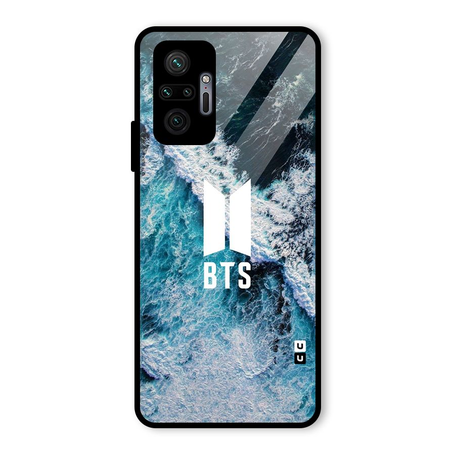 BTS Ocean Waves Glass Back Case for Redmi Note 10 Pro Max