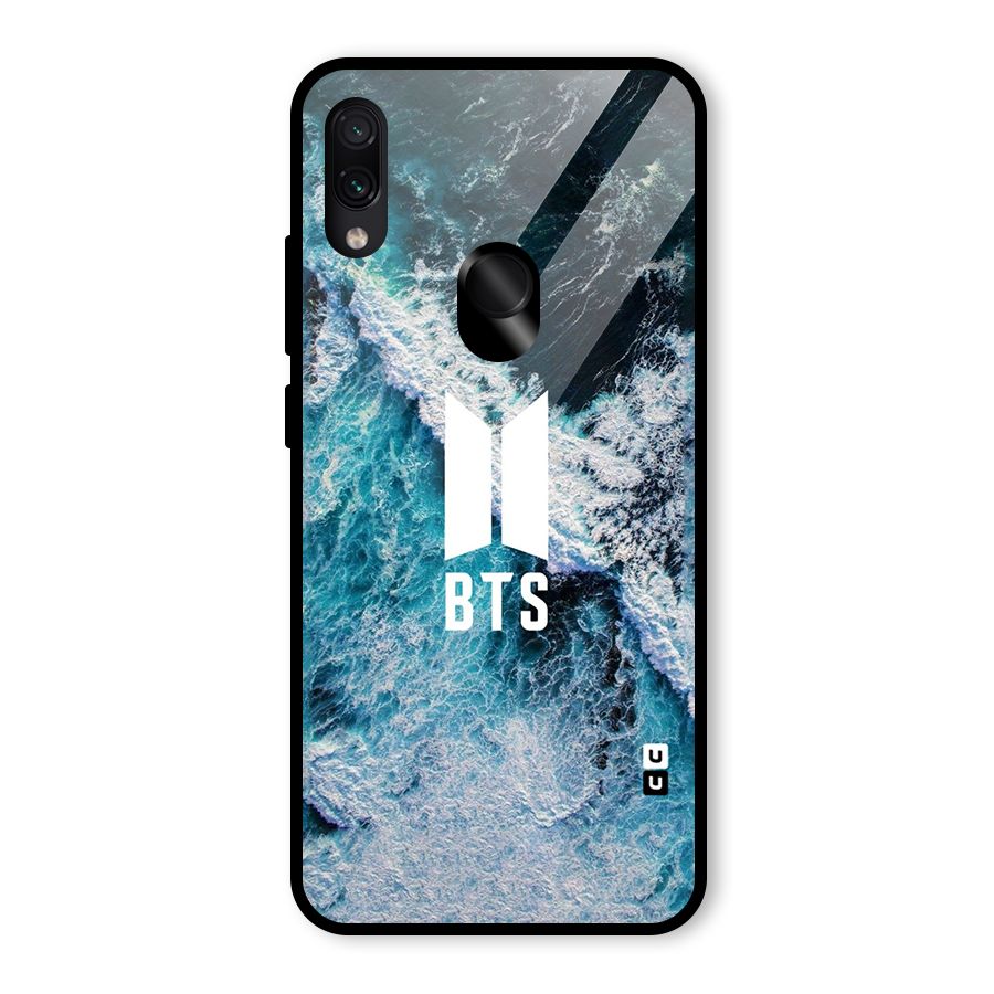 BTS Ocean Waves Glass Back Case for Redmi Note 7