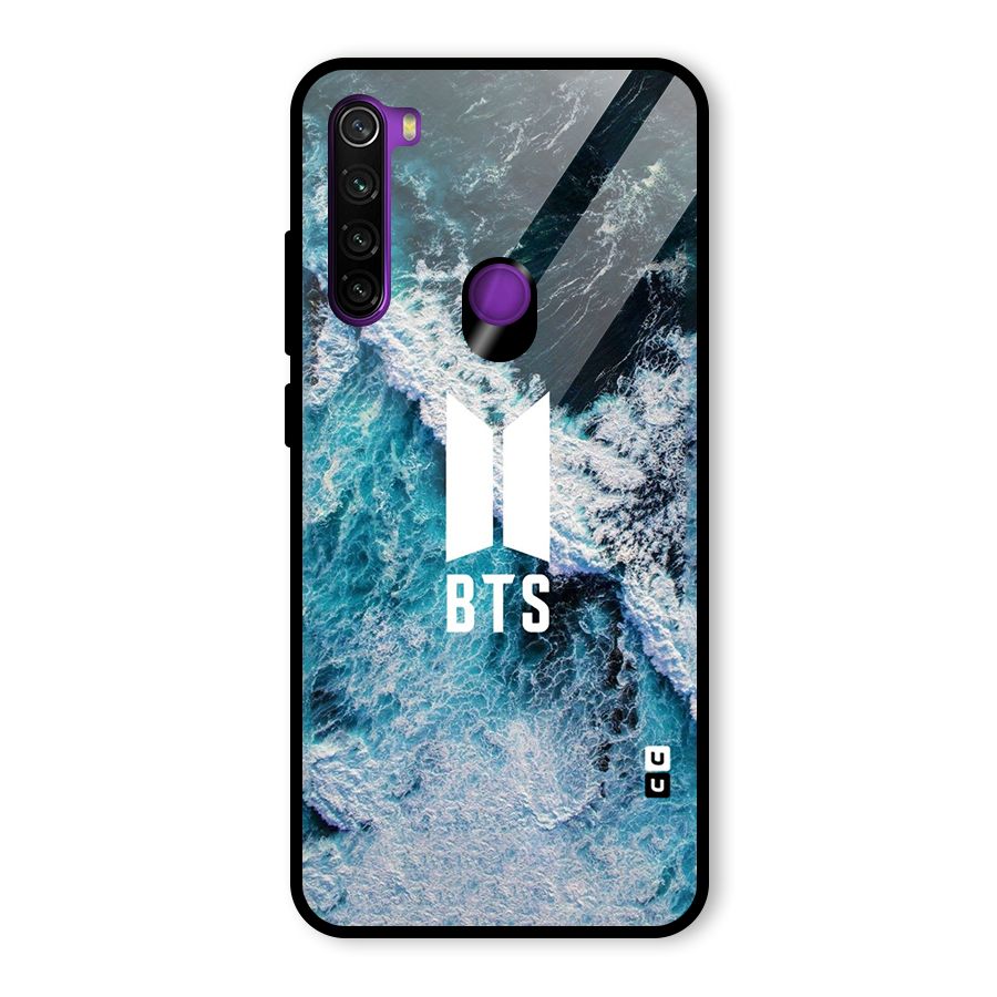 BTS Ocean Waves Glass Back Case for Redmi Note 8