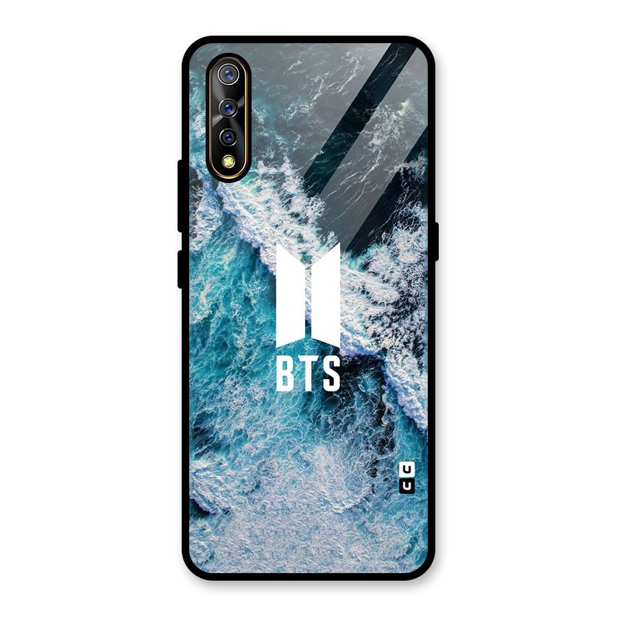 BTS Ocean Waves Glass Back Case for Vivo S1