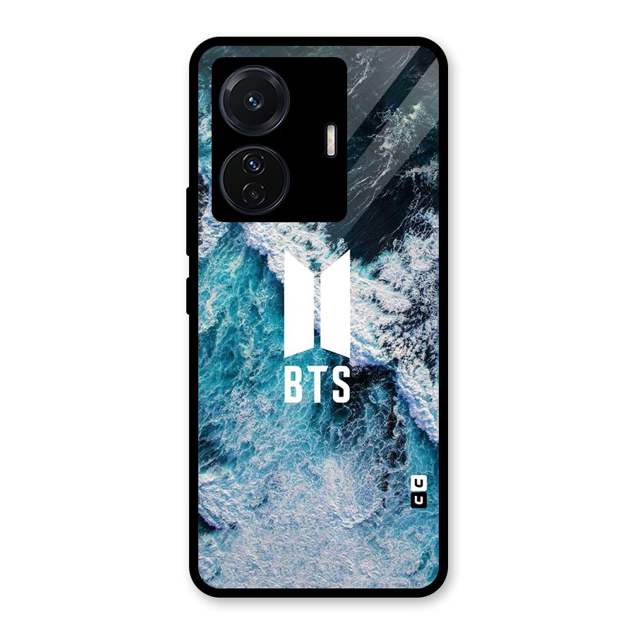 BTS Ocean Waves Glass Back Case for Vivo T1 Pro