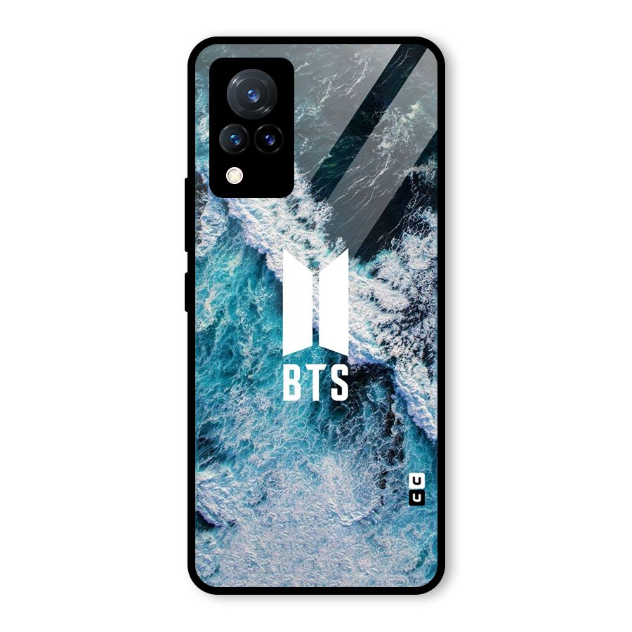BTS Ocean Waves Glass Back Case for Vivo V21 5G