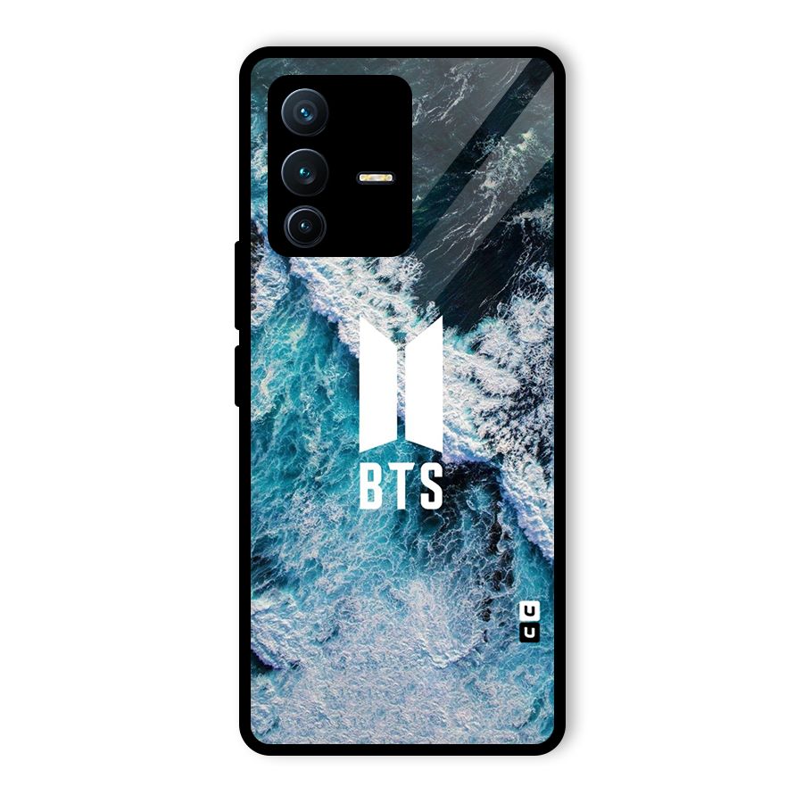 BTS Ocean Waves Glass Back Case for Vivo V23 Pro
