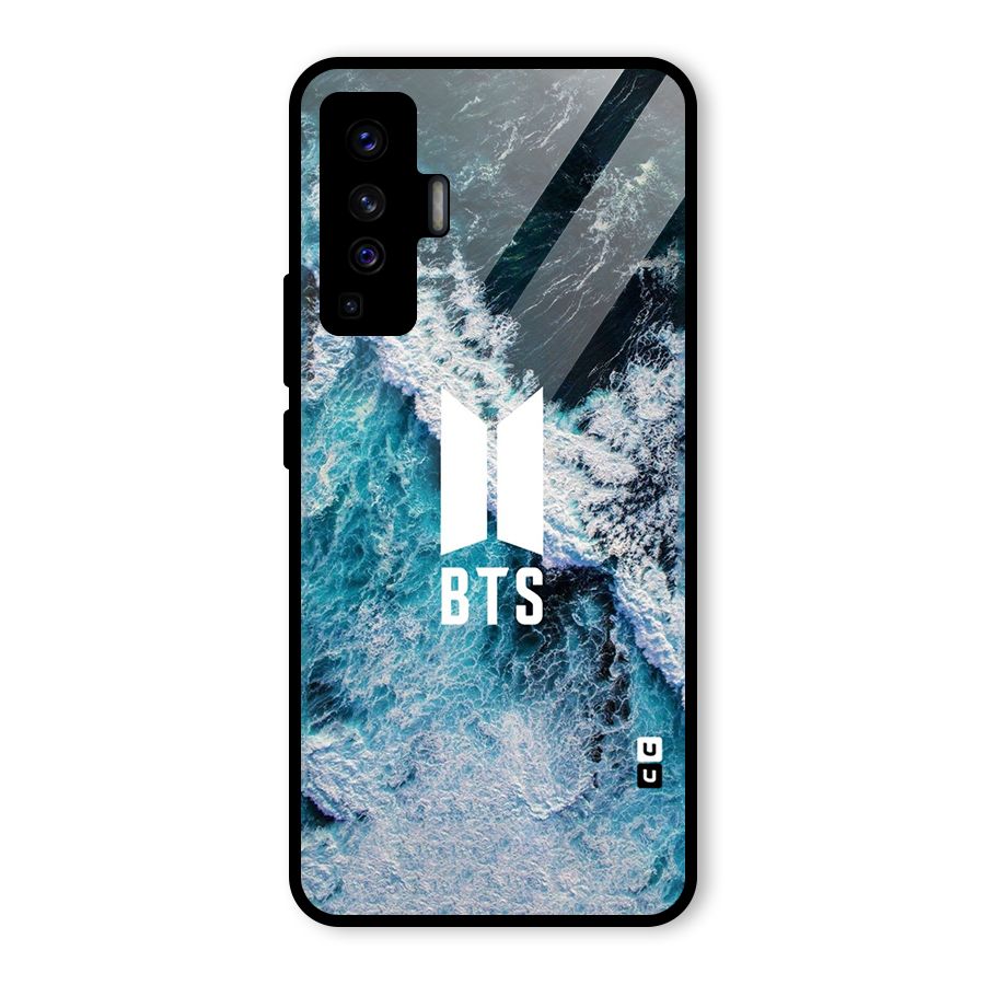 BTS Ocean Waves Glass Back Case for Vivo X50