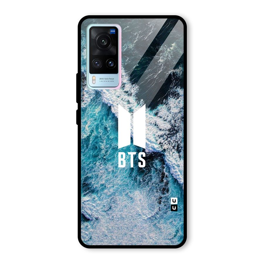 BTS Ocean Waves Glass Back Case for Vivo X60