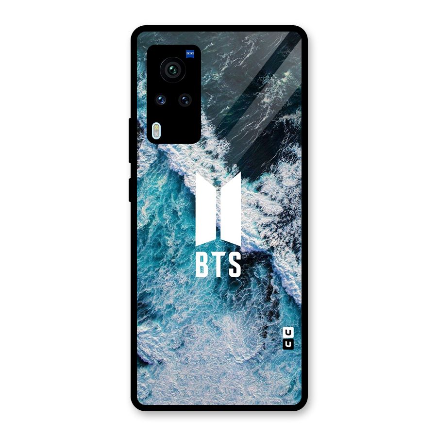 BTS Ocean Waves Glass Back Case for Vivo X60 Pro