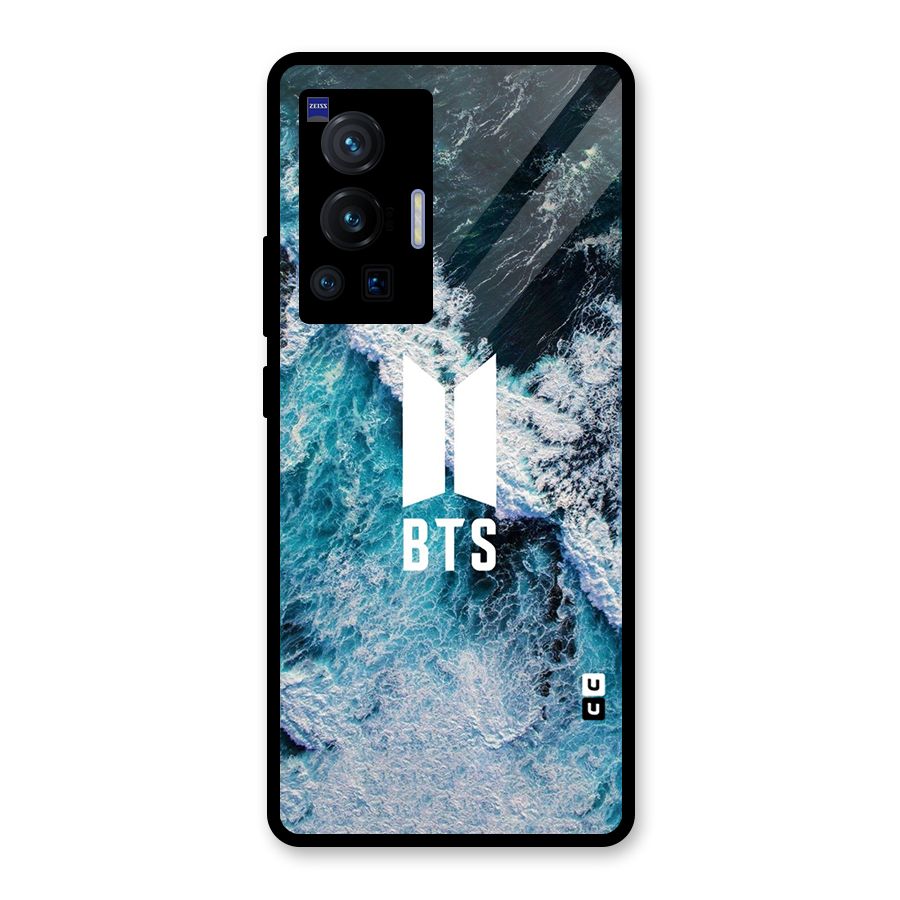 BTS Ocean Waves Glass Back Case for Vivo X70 Pro