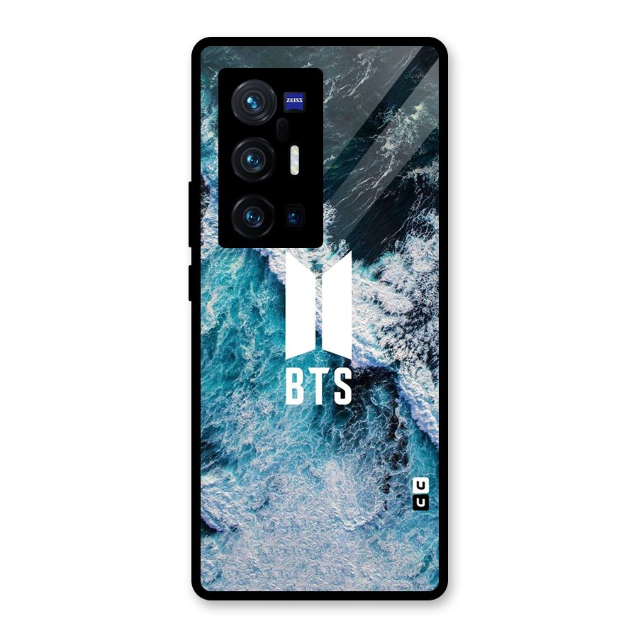 BTS Ocean Waves Glass Back Case for Vivo X70 Pro Plus