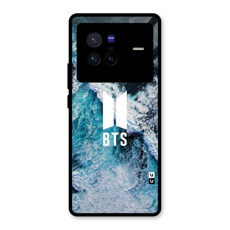 BTS Ocean Waves Glass Back Case for Vivo X80