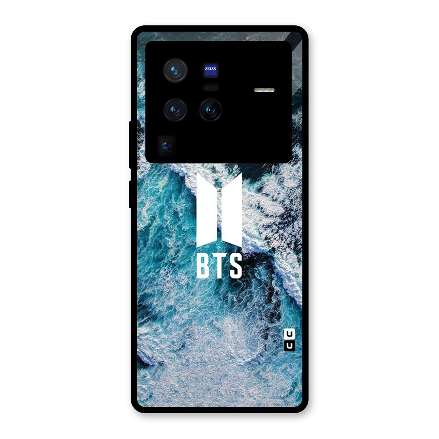 BTS Ocean Waves Glass Back Case for Vivo X80 Pro