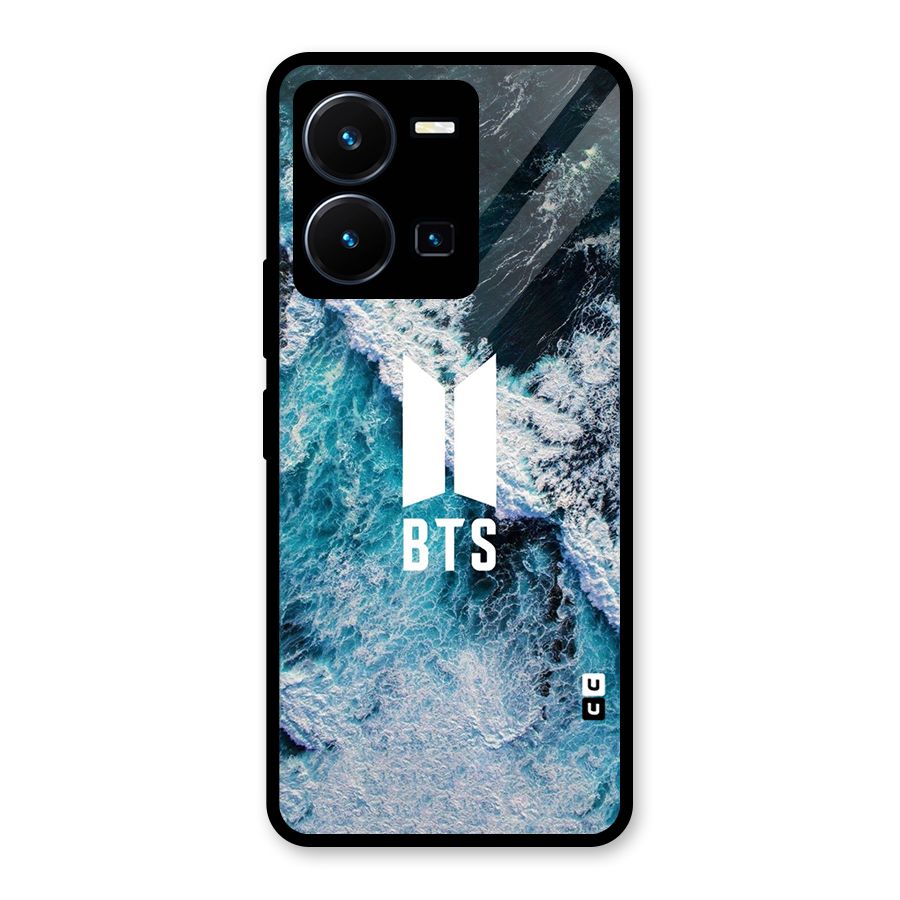 BTS Ocean Waves Glass Back Case for Vivo Y35