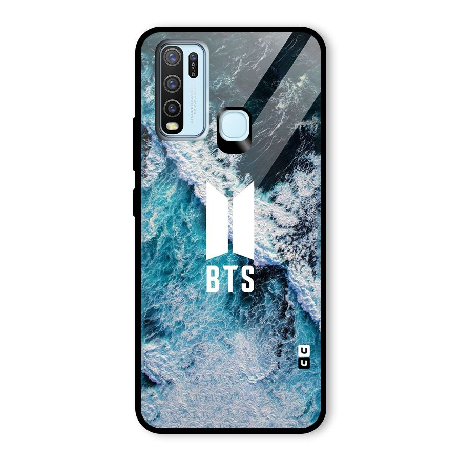 BTS Ocean Waves Glass Back Case for Vivo Y50