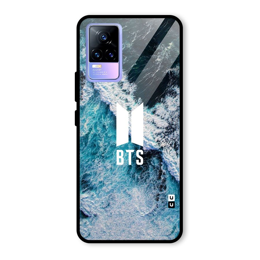 BTS Ocean Waves Glass Back Case for Vivo Y73