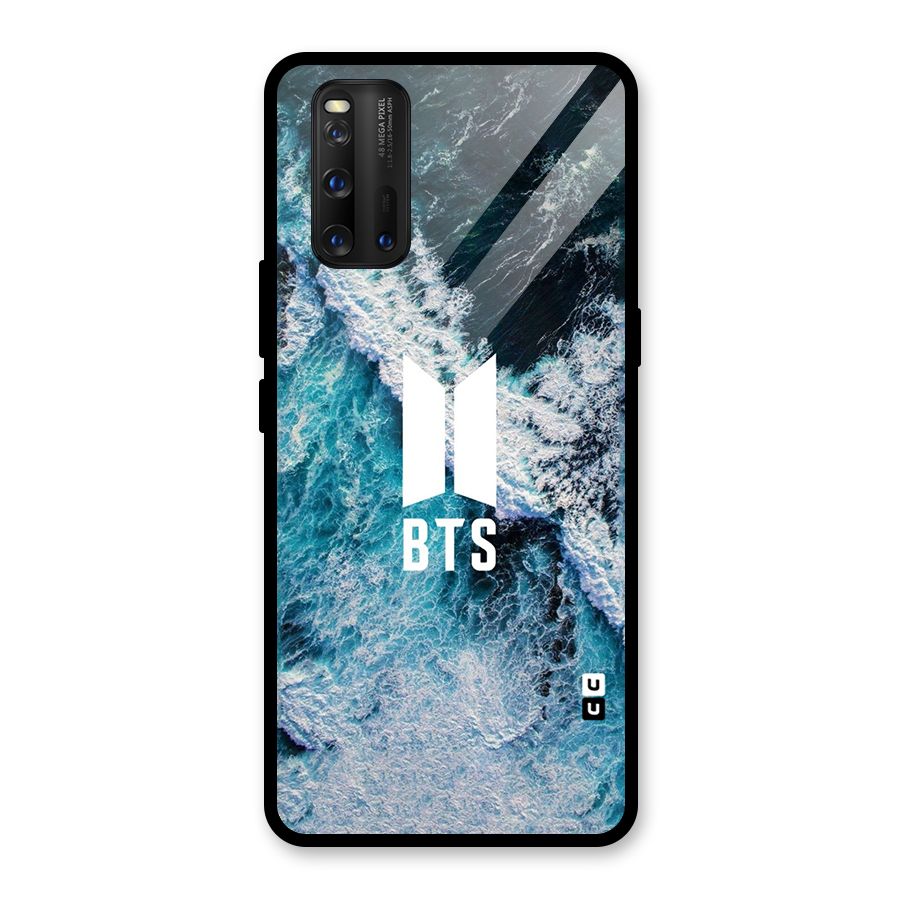BTS Ocean Waves Glass Back Case for Vivo iQOO 3
