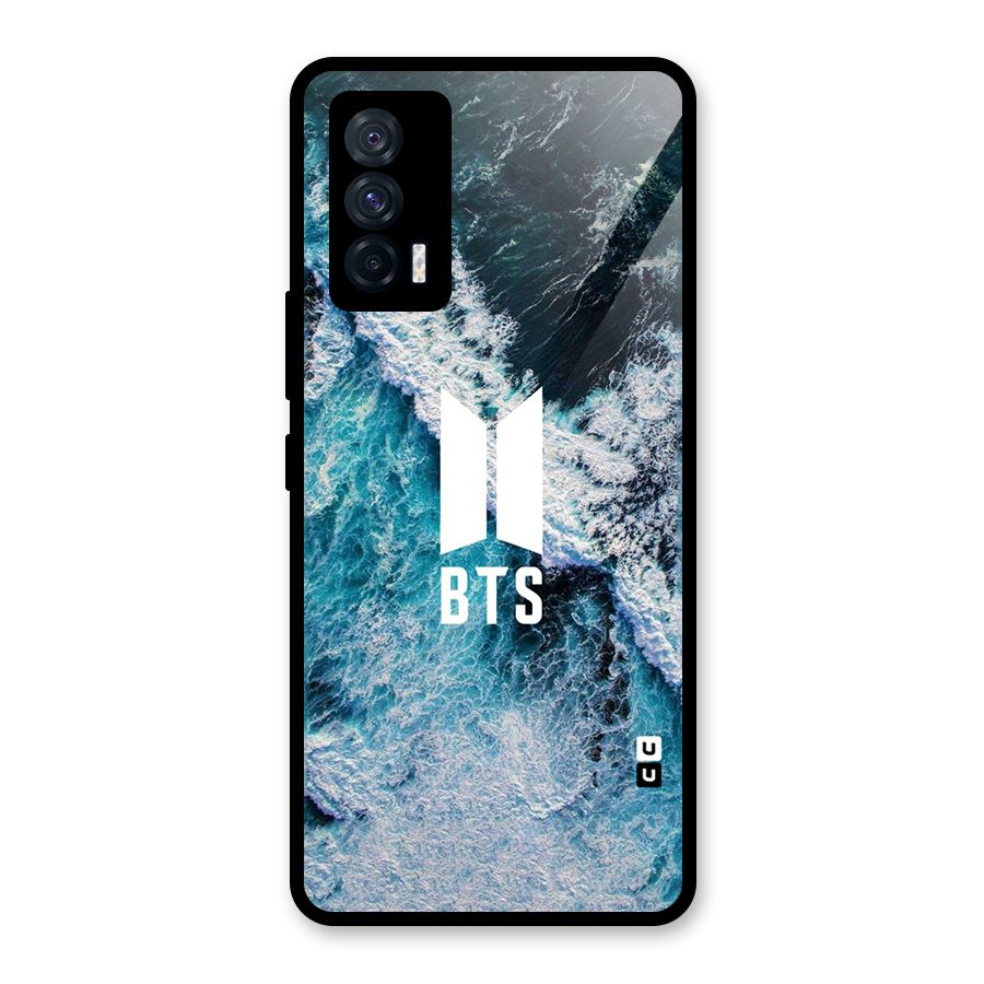 BTS Ocean Waves Glass Back Case for Vivo iQOO 7 5G