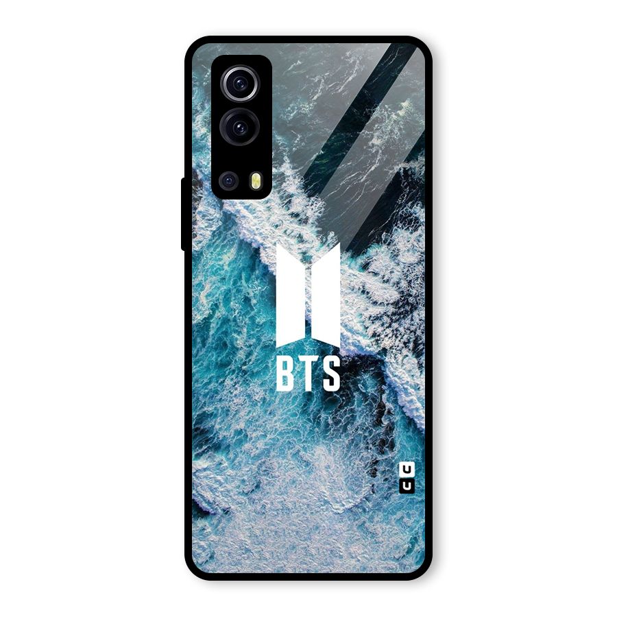 BTS Ocean Waves Glass Back Case for Vivo iQOO Z3