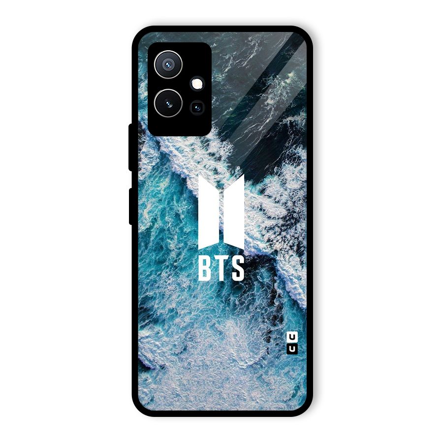 BTS Ocean Waves Glass Back Case for Vivo iQOO Z6