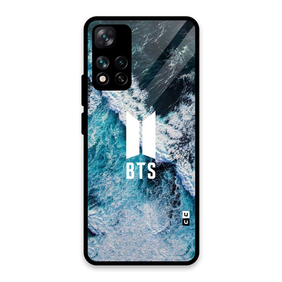 BTS Ocean Waves Glass Back Case for Xiaomi 11i HyperCharge 5G