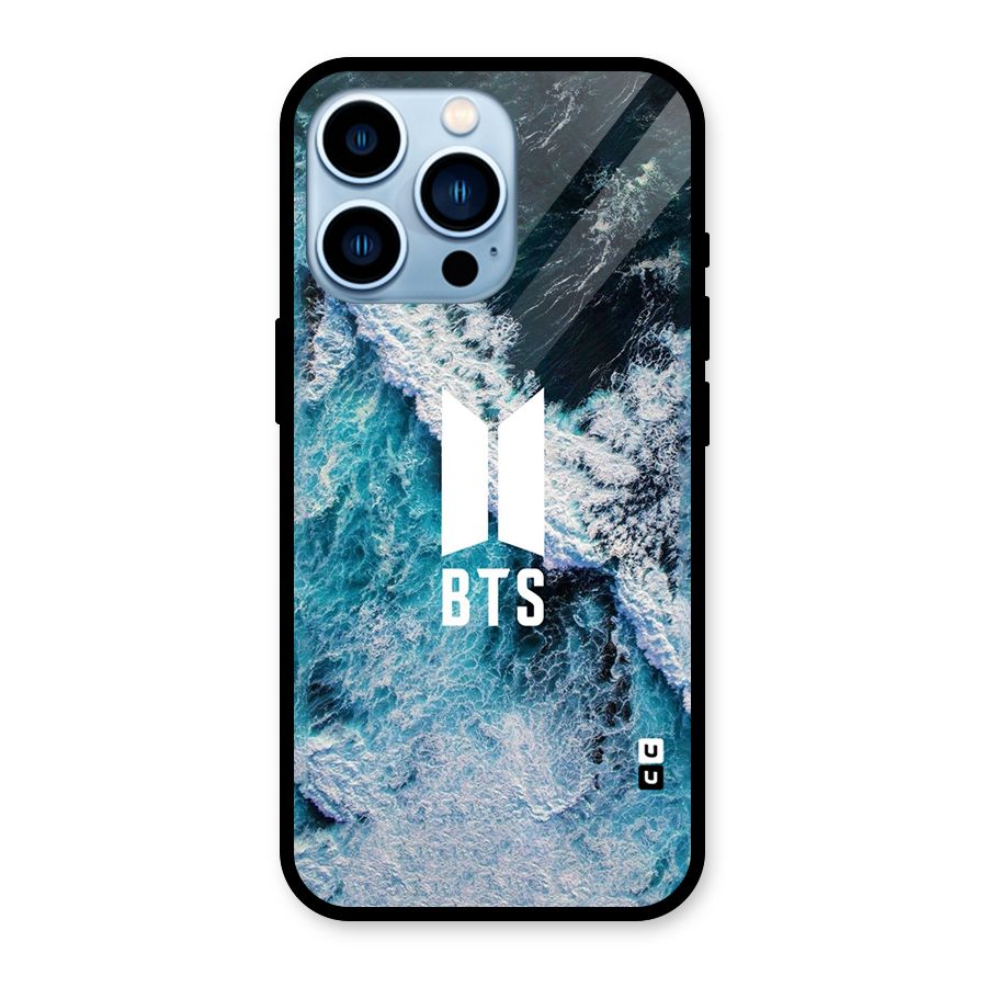 BTS Ocean Waves Glass Back Case for iPhone 13 Pro