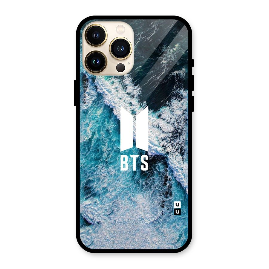 BTS Ocean Waves Glass Back Case for iPhone 13 Pro Max
