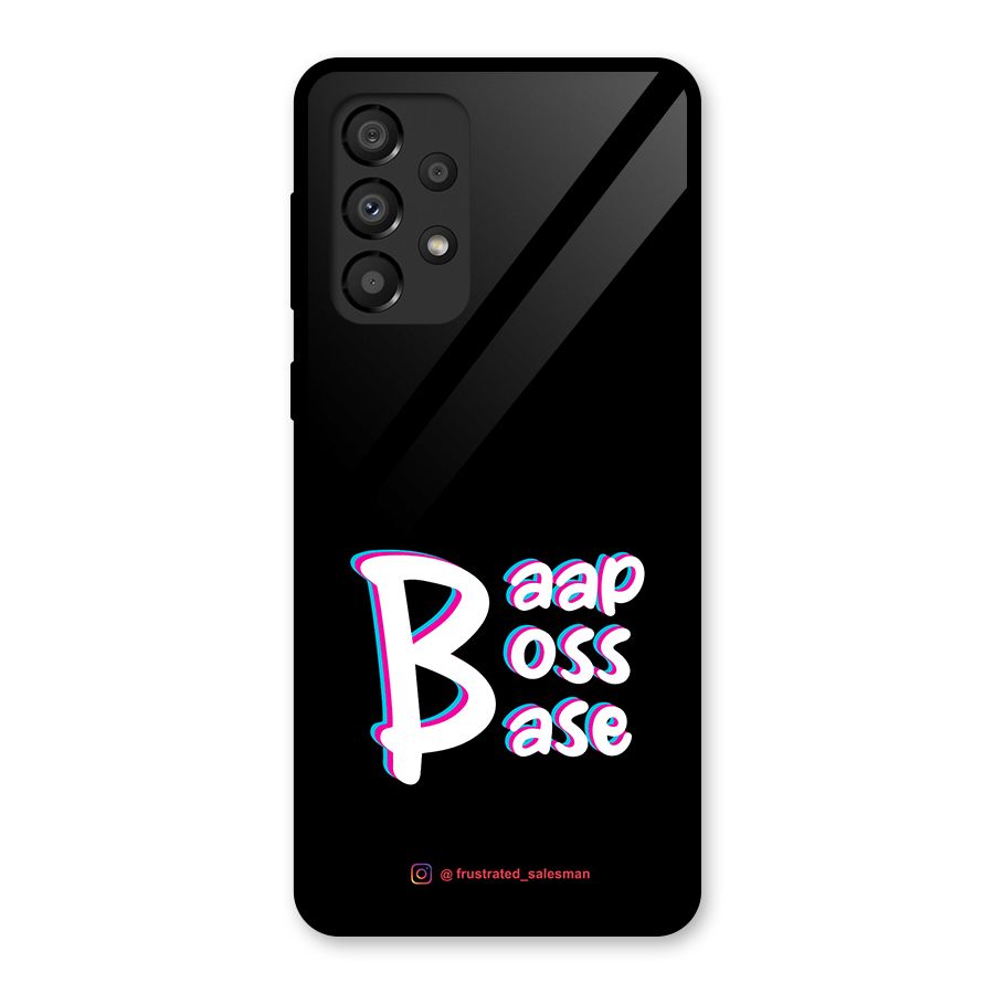 Baap Boss Base Black Glass Back Case for Galaxy A33 5G