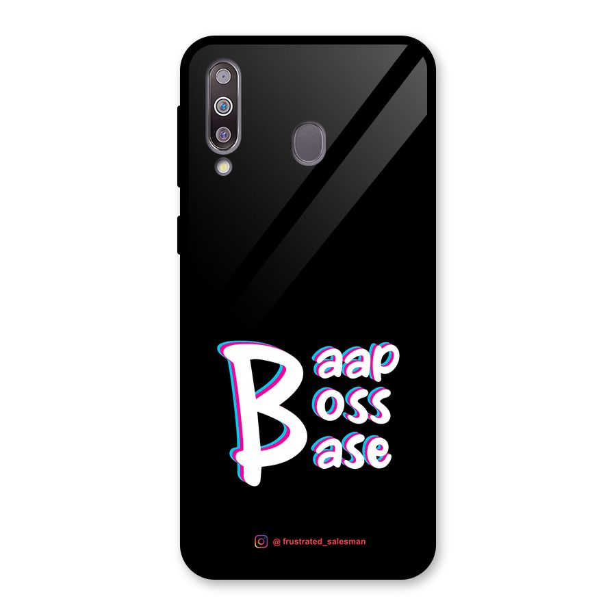 Baap Boss Base Black Glass Back Case for Galaxy M30