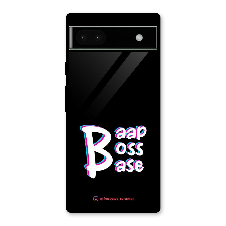 Baap Boss Base Black Glass Back Case for Google Pixel 6a