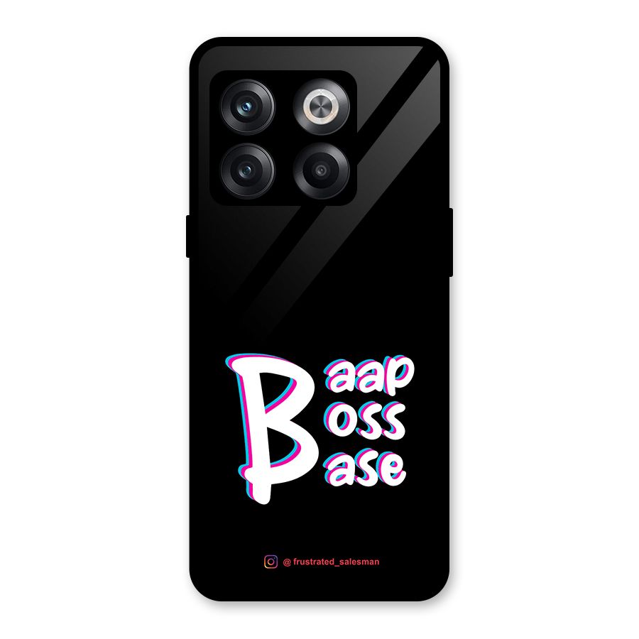 Baap Boss Base Black Glass Back Case for OnePlus 10T