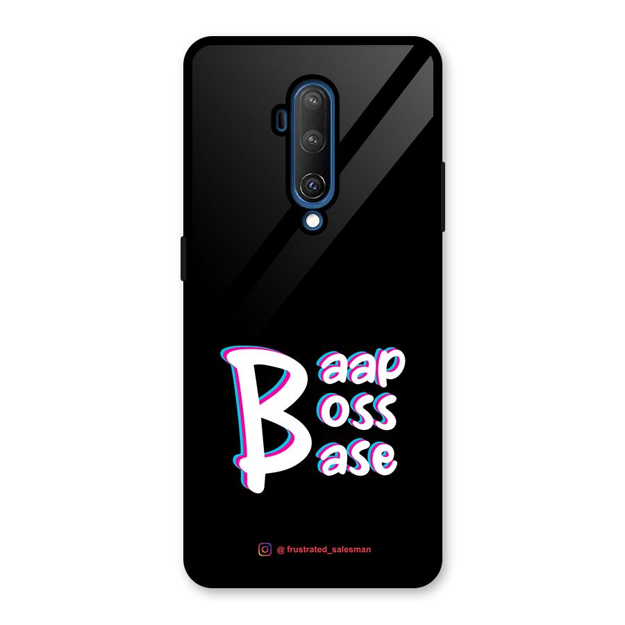 Baap Boss Base Black Glass Back Case for OnePlus 7T Pro