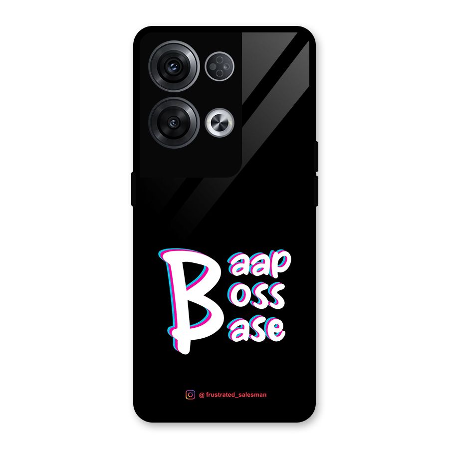 Baap Boss Base Black Glass Back Case for Oppo Reno8 Pro 5G