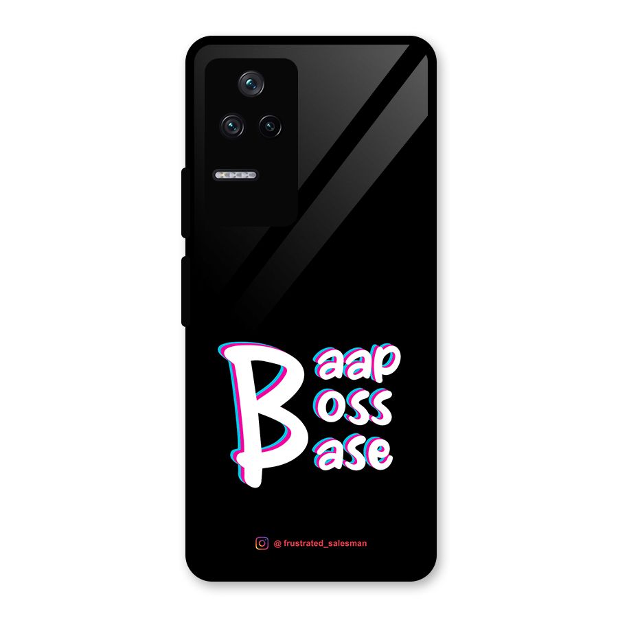 Baap Boss Base Black Glass Back Case for Poco F4 5G