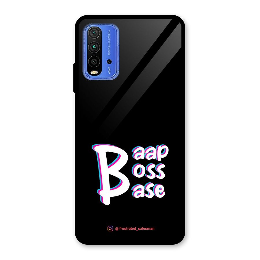 Baap Boss Base Black Glass Back Case for Redmi 9 Power