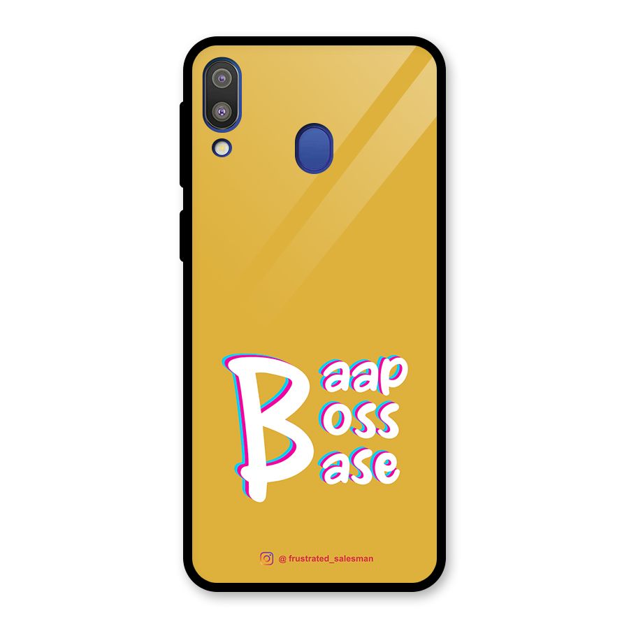 Baap Boss Base Mustard Yellow Glass Back Case for Galaxy M20