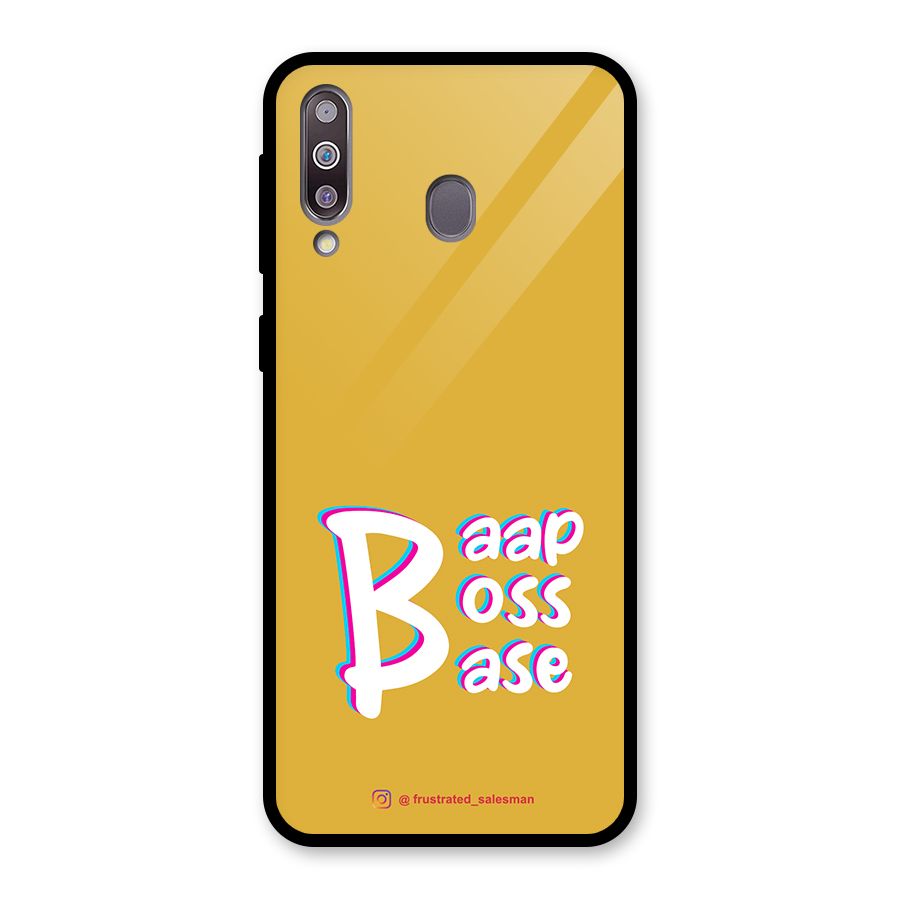 Baap Boss Base Mustard Yellow Glass Back Case for Galaxy M30
