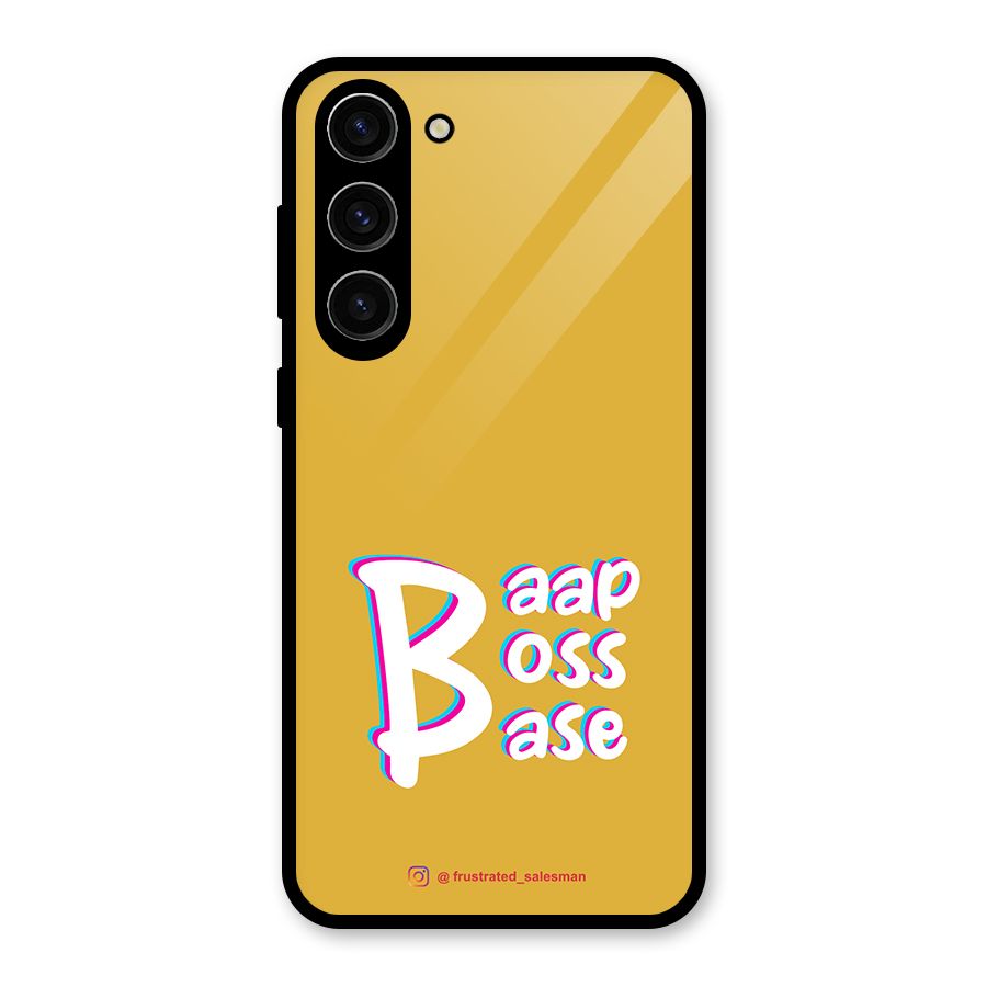 Baap Boss Base Mustard Yellow Glass Back Case for Galaxy S23 Plus