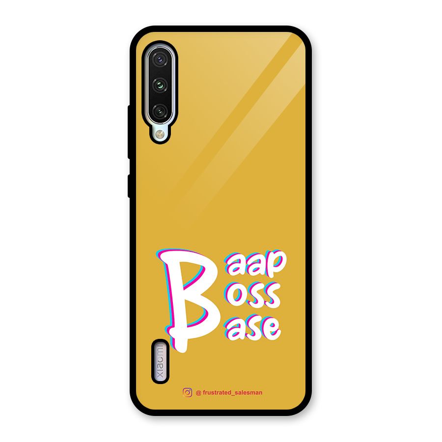 Baap Boss Base Mustard Yellow Glass Back Case for Mi A3