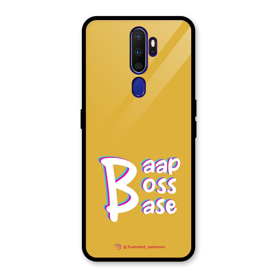 Baap Boss Base Mustard Yellow Glass Back Case for Oppo A9 (2020)
